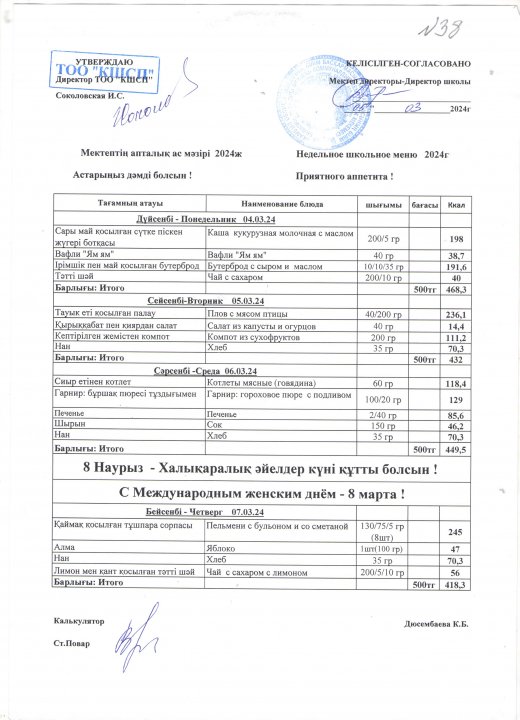 Ас мәзірі