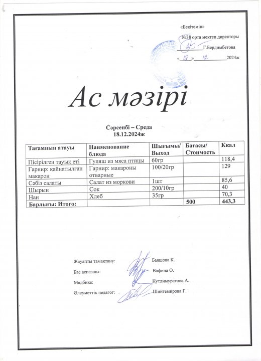 Ас мәзірі