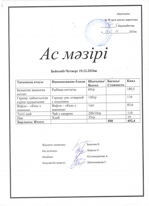 Ас мәзірі