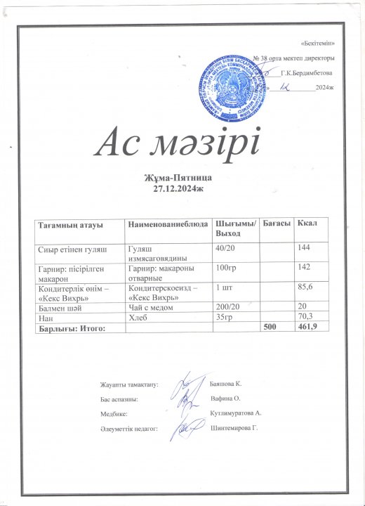 Ас мәзірі