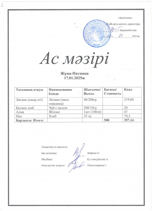 Ас мәзірі