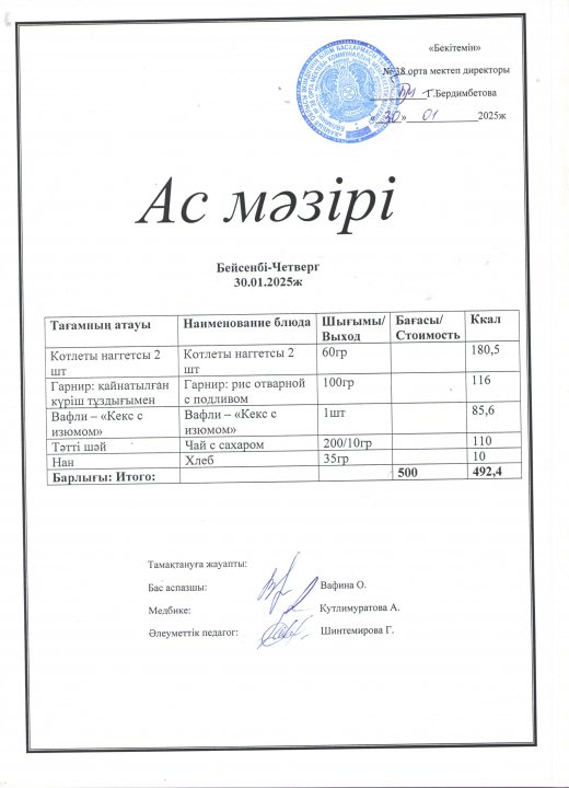 Ас мәзірі