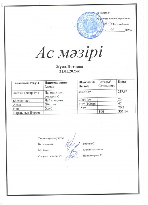 Ас мәзірі
