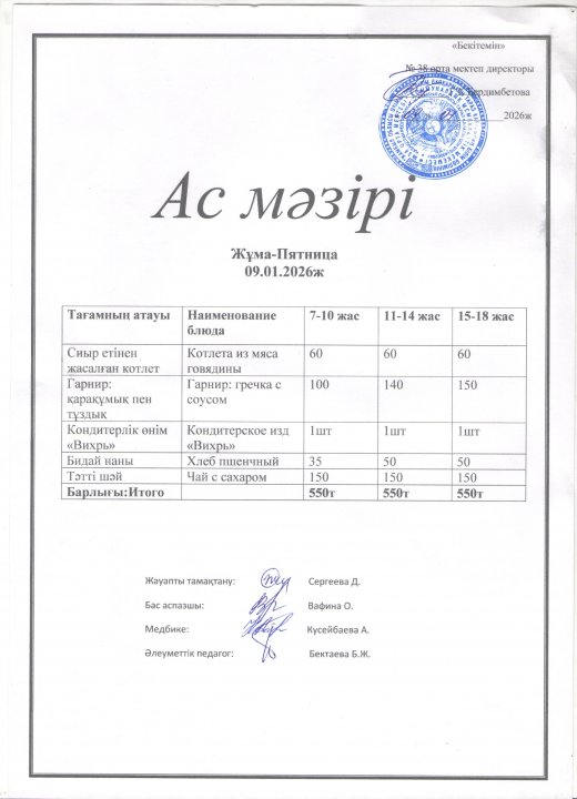 Ас мәзірі