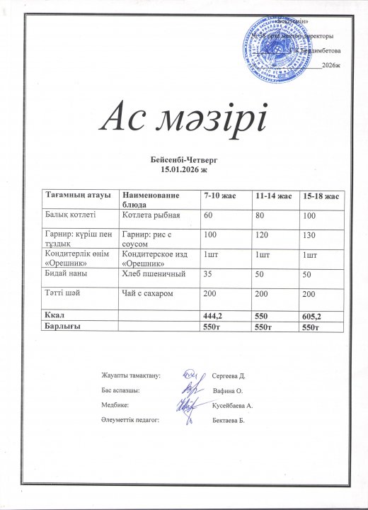 Ас мәзірі