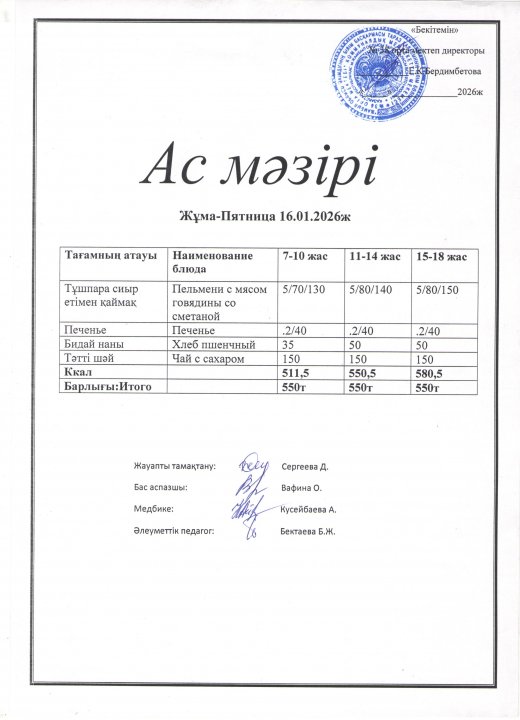 Ас мәзірі