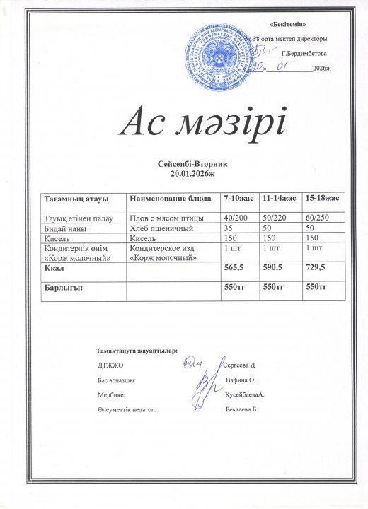 Ас мәзірі