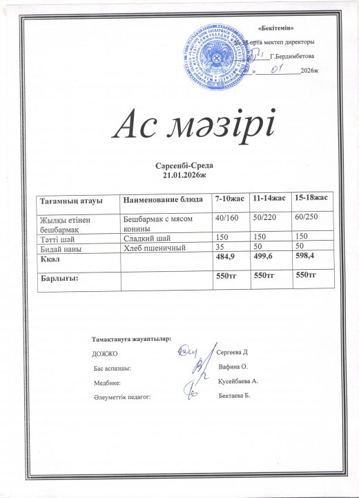 Ас мәзірі