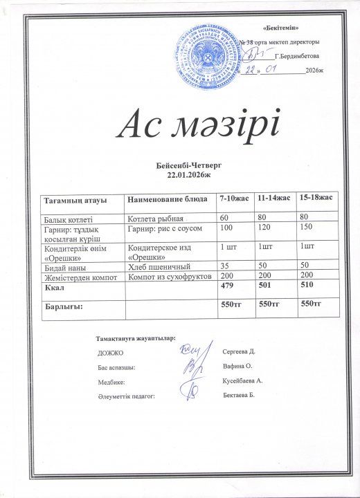 Ас мәзірі