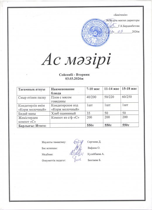 Ас мәзірі