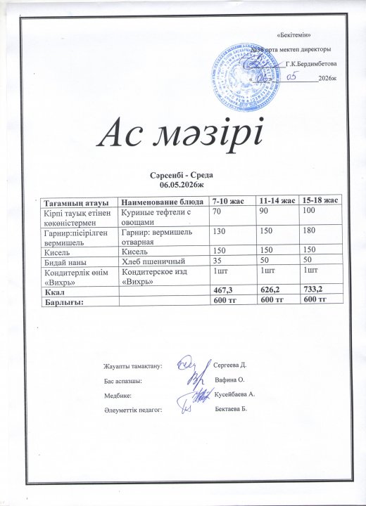 Ас мәзірі