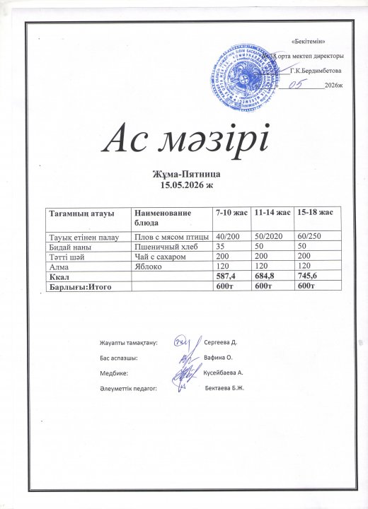 Ас мәзірі